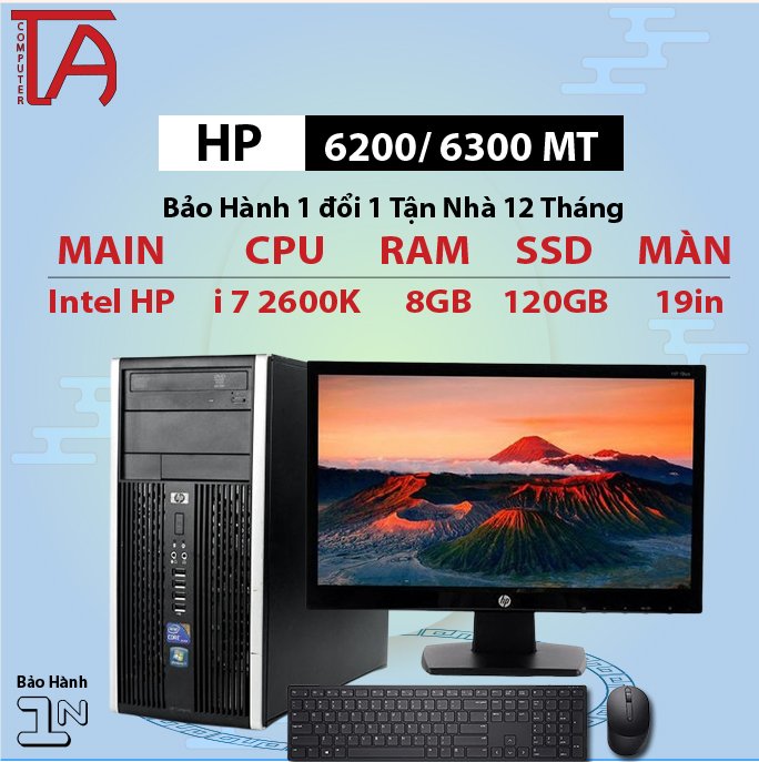 Máy Tính Văn Phòng HP 6300sff chip I5 + Màn Hình 22 inch Full HD