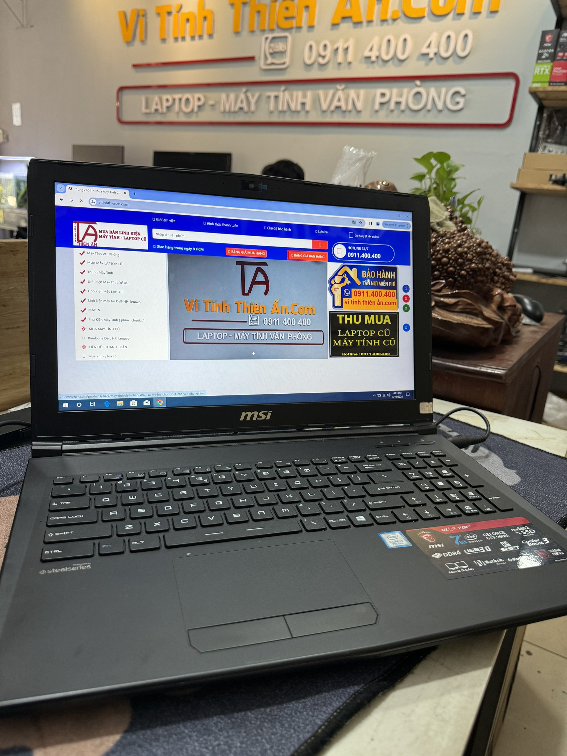 Laptop Gaming MSI GL62 7QF - Intel Core i5 GTX 960 FHD 16.5inch