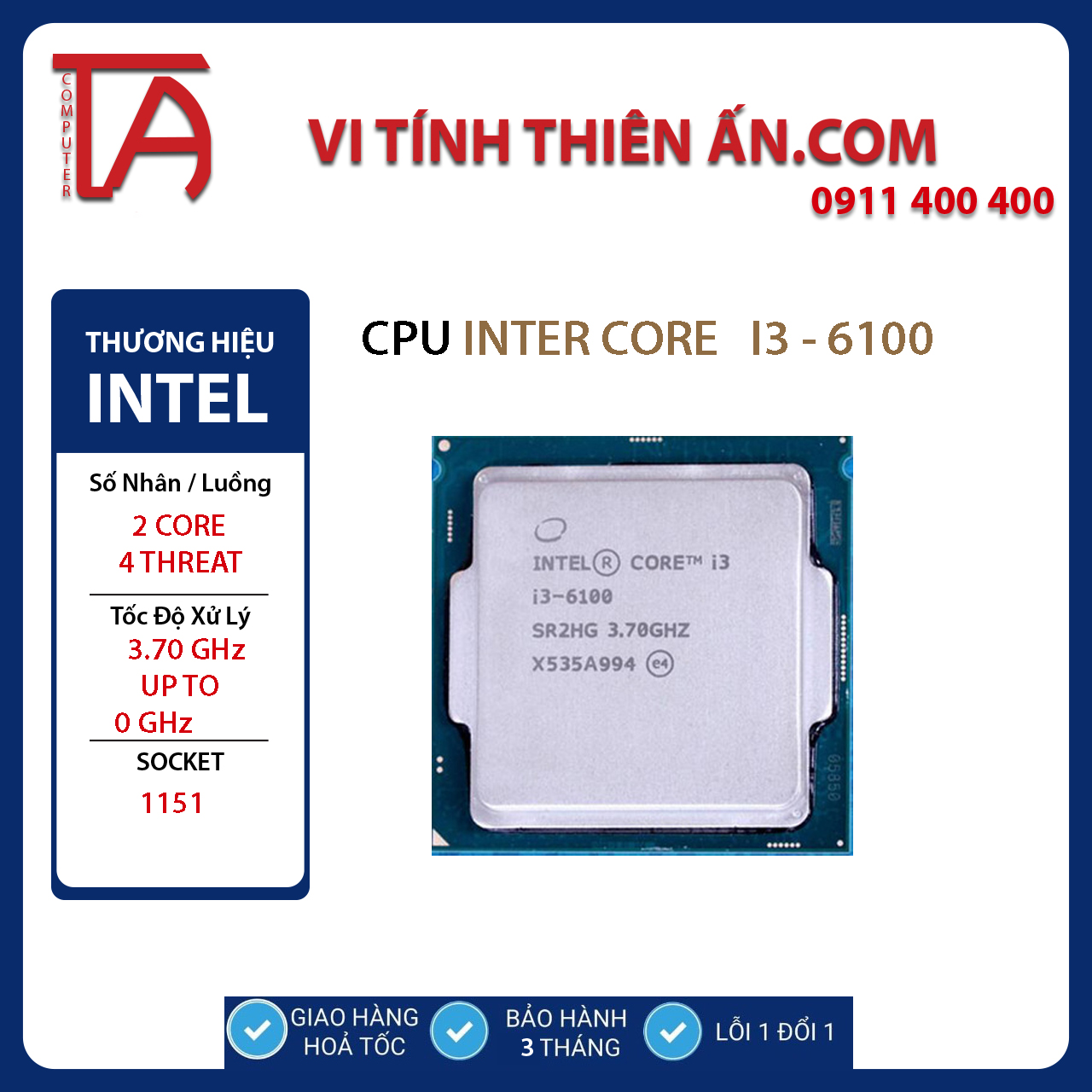 CPU I5 7400T (2.4GHz/4 nhân 4 luồng/6M)
