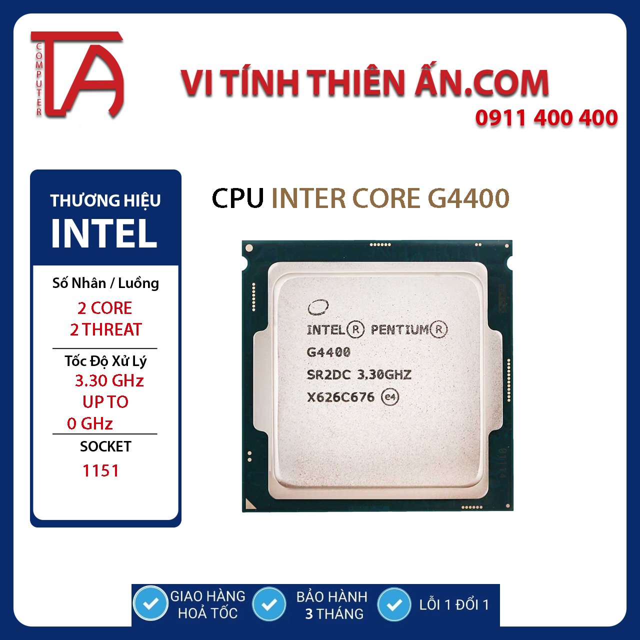 CPU I5 7400T (2.4GHz/4 nhân 4 luồng/6M)