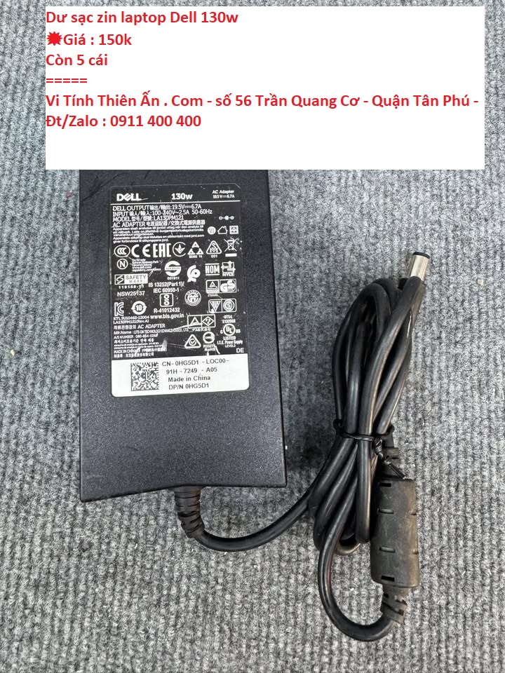 Sạc laptop Dell 130W