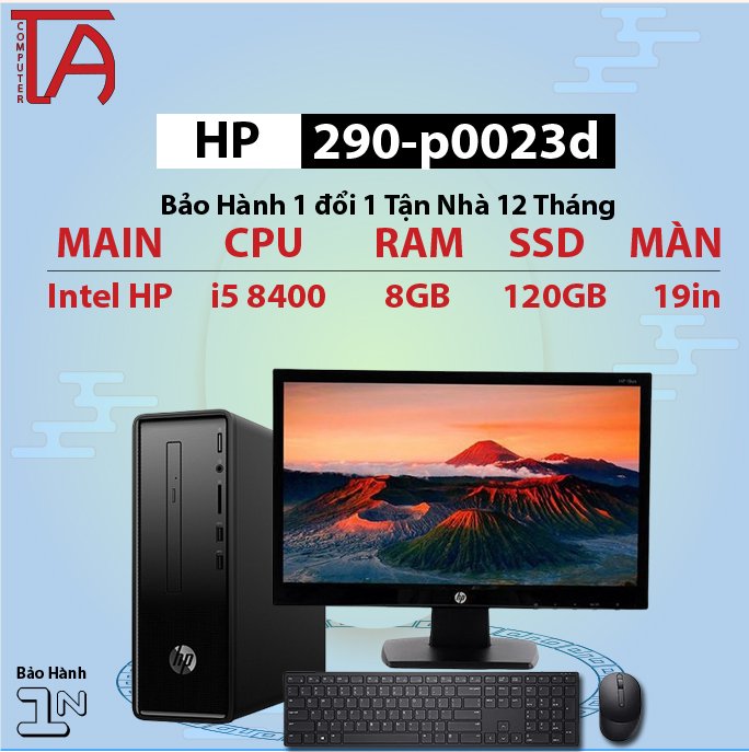 Máy Tính Văn Phòng HP 290 Chip i5 8400 + Màn Hình 19 inch
